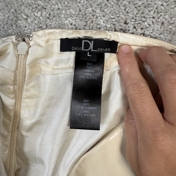 David Lerner Women's Large 100% Lambskin 3" Inseam Shorts Satin Lined READ‎ - Picture 12 of 12